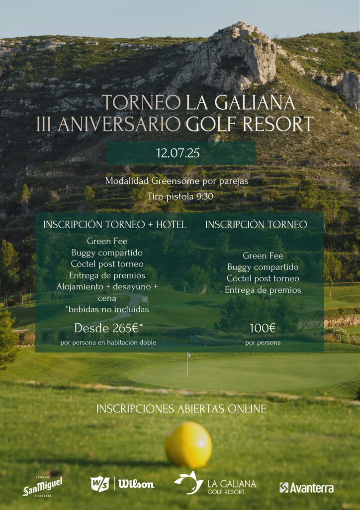 cartel torneo III aniversario 1 | La Galiana Golf Resort